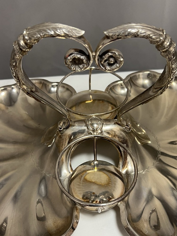 Large Victorian Walker & Hall Silver Plated Double Strawberry Server