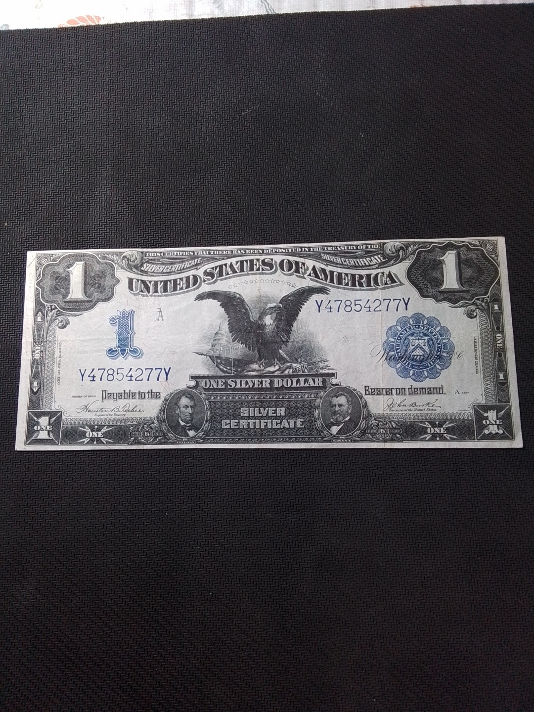 (1) $1 1899 "BLACK EAGLE" Silver Certificate, Fr-233 EF Condition.