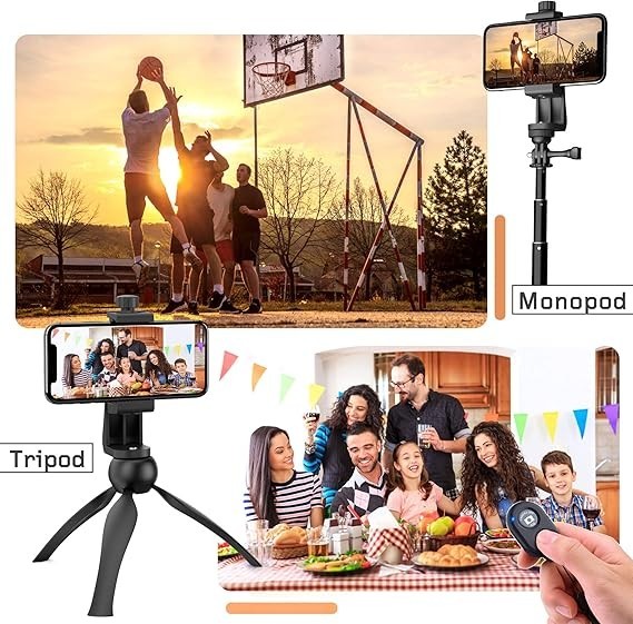 Phone Tripod Mount Adapter with Ｗireless Camera Remote
