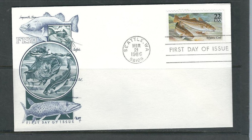 US SC # 2206 Atlantic Cod  FDC . Marg Cachet