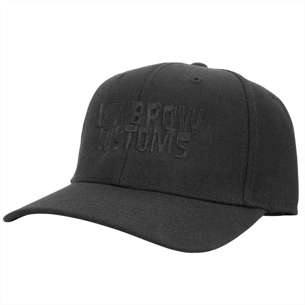 Lowbrow Customs Blackout Embroidered Snapback Hat