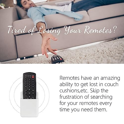 4 Pcs Remote Control Holde Wall Mount, TV Controller Holder, Self White&4Pcs