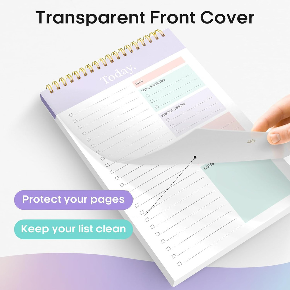 to Do List Notepad - to Do List Notebook for Work with 52 Sheets, 9.8" X 6.5", U