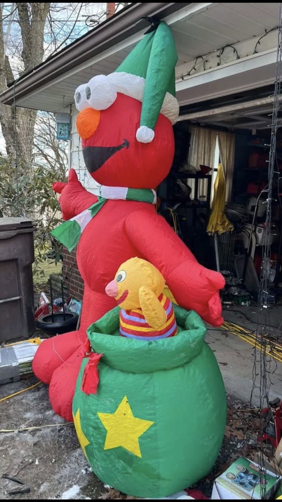 Rare Elmo Christmas Inflatable Read Description