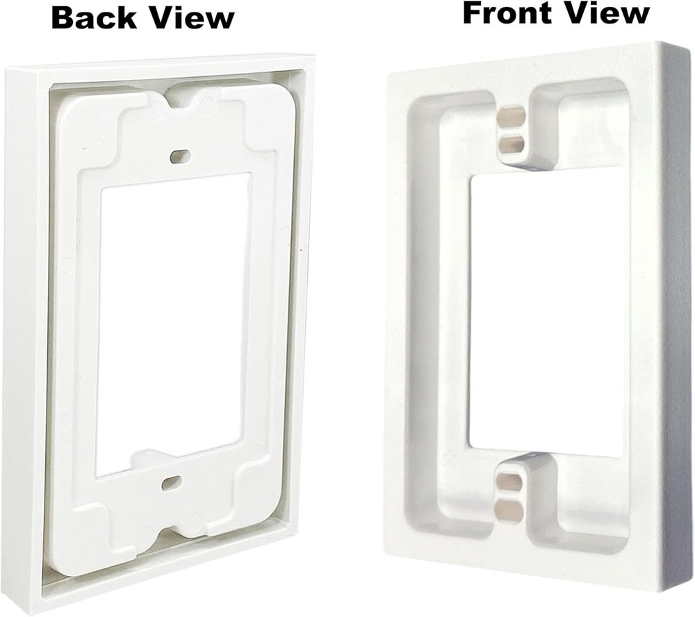 Practical 2-Pack Non-Metallic Shallow Box Extender: Quick Install, White Finish