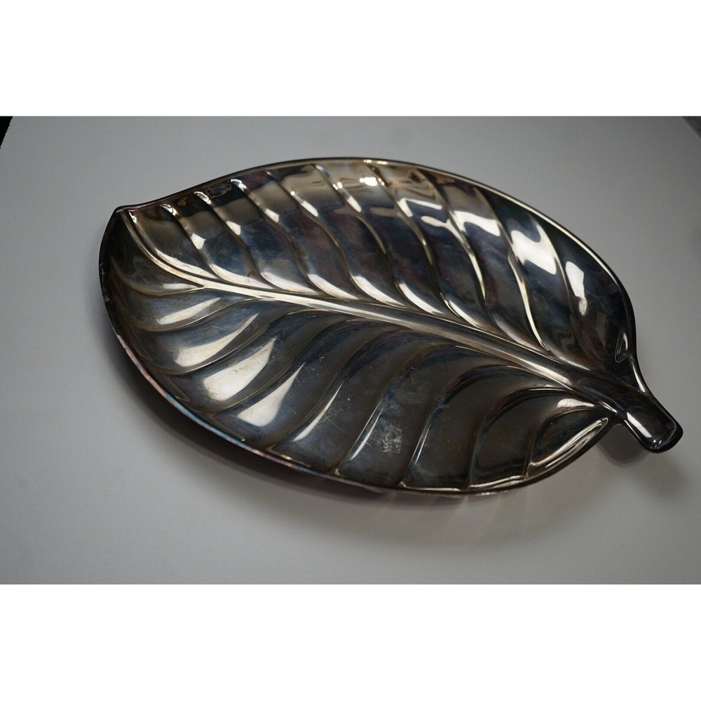 Vintage Silver Plated Leaf Tray – MCM Serving Platter