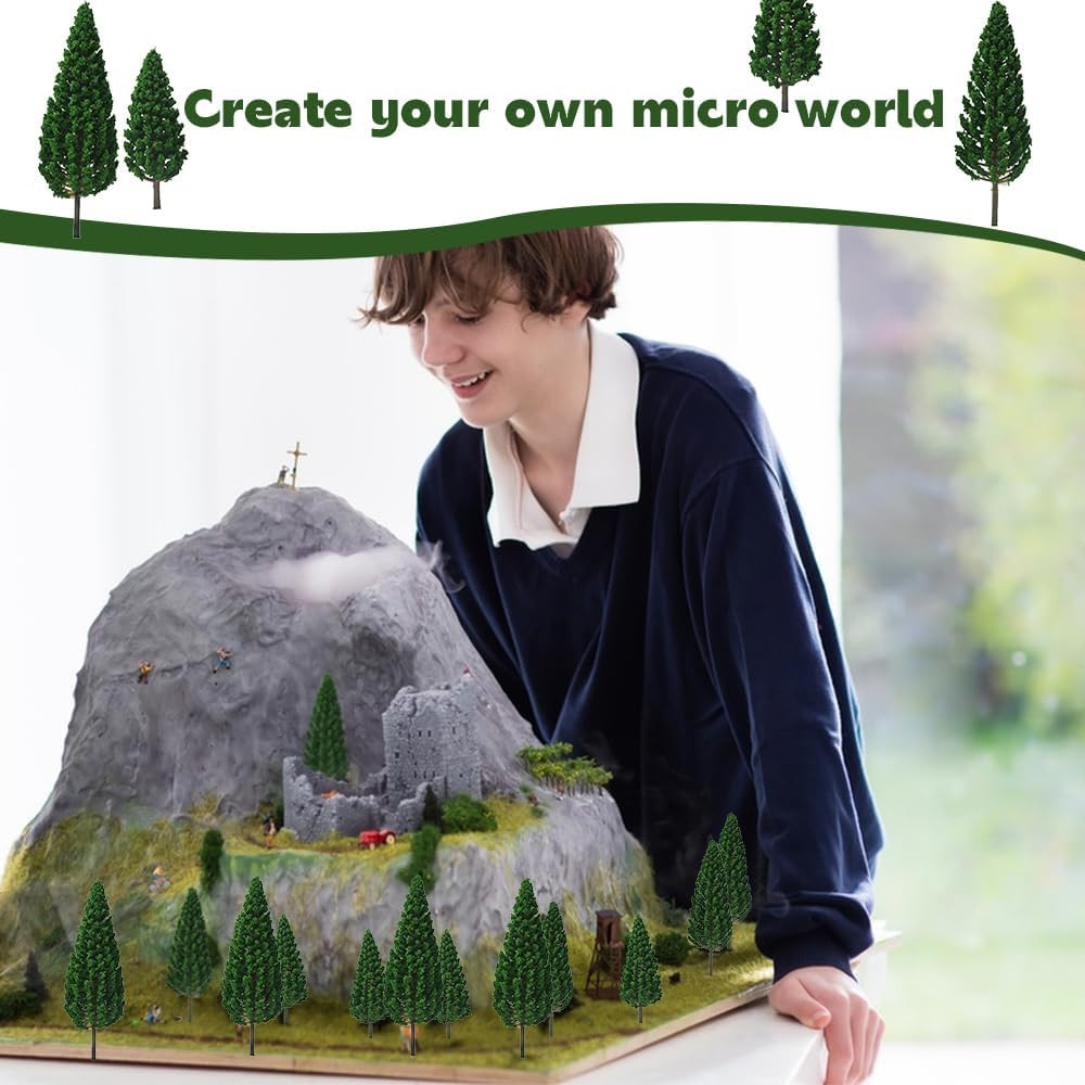 Mini Model Miniature Trees Mixed Train Scenery Architecture Trees Fake Trees for