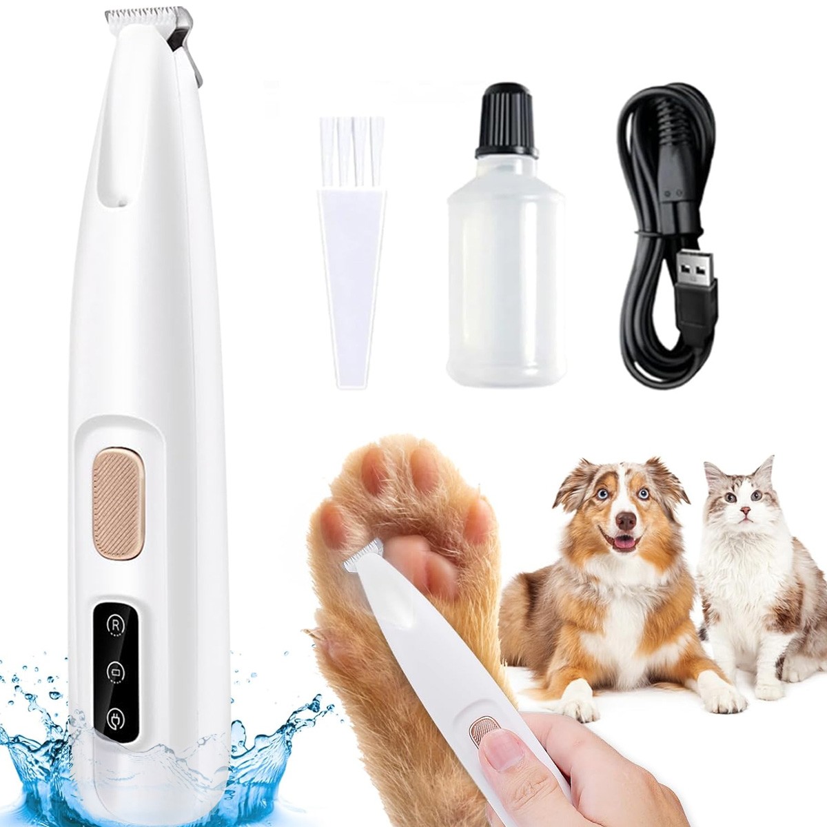 Pet Dog Paw Trimmer Pet Micro Precision Hair Clipper Set Low Noise Rechargeable