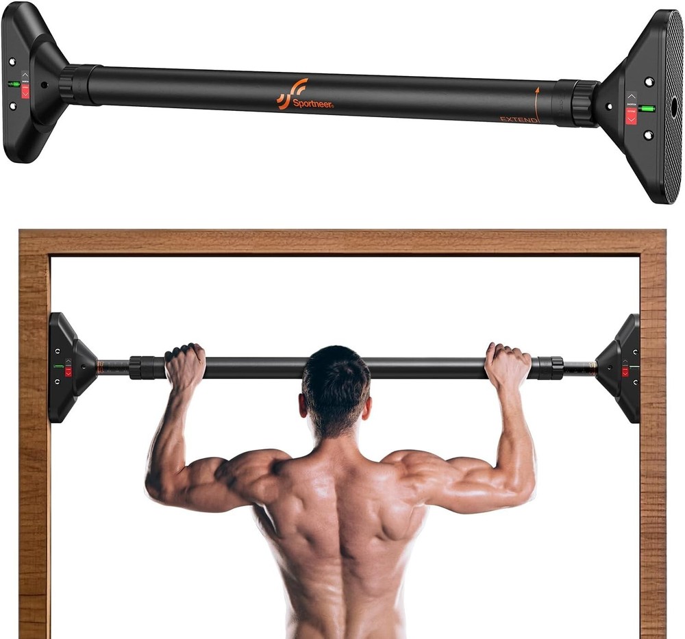 Non-Slip Adjustable Pull Up Bar: 440lbs Load Capacity for Upper Body Strength