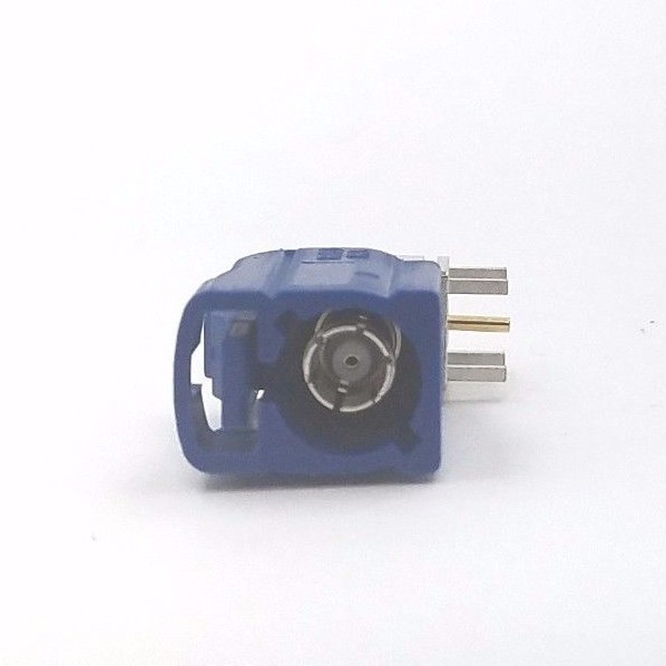 4pcs Fakra Right Angle Jack PCB Mount Key Code C Blue GPS Telematics Navigation