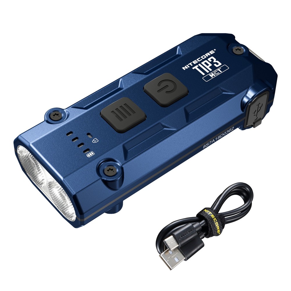 Nitecore TIP3 720 Lumen Rechargeable Keychain Flashlight (Blue)