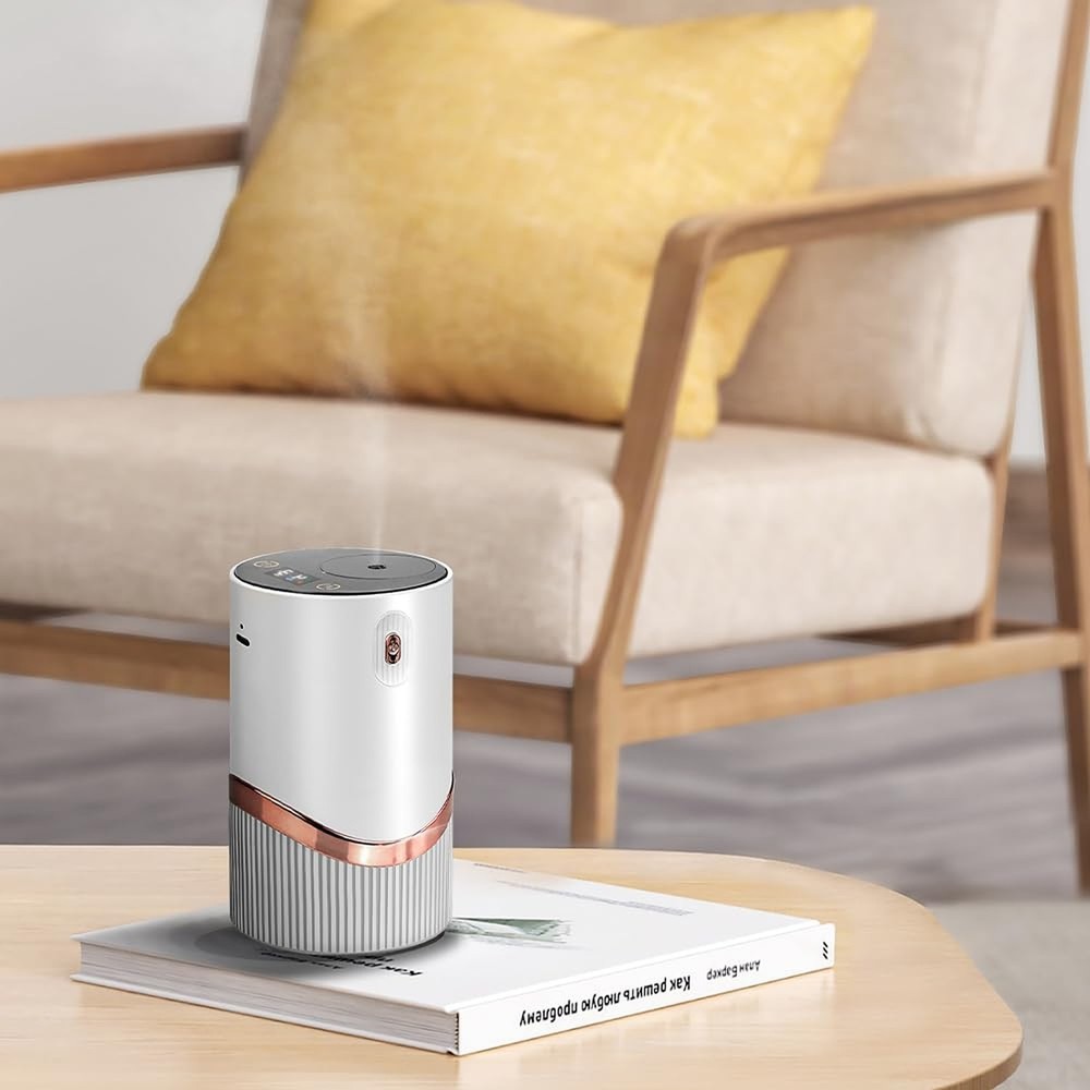 Waterless Essential Oil Diffuser - Car Aroma Diffuser, Portable Smart Scent A...