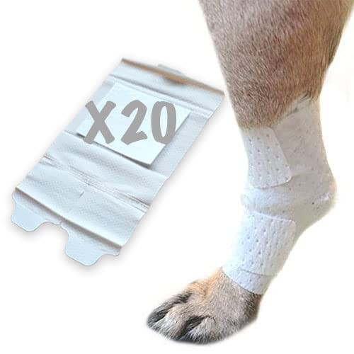 PawFlex Large Area Pet Joint & Wound Bandage - Non-Adhesive, Breathable, 20 Pack