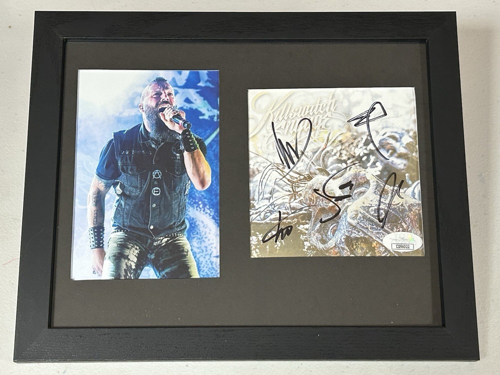 KILLSWITCH ENGAGE AUTOGRAPHED SIGNED FRAMED CD COVER WITH JSA COA # CD96022