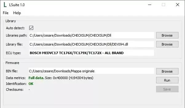 L Suite 1.0 Software Calculation Checksum