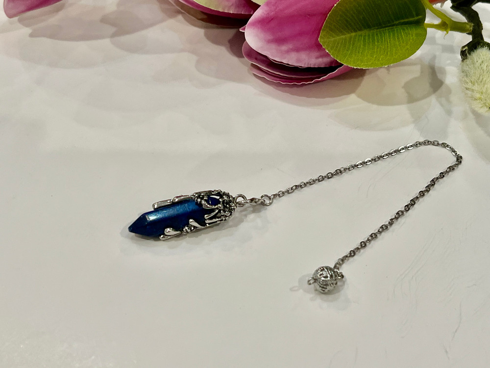 Blessed Lapis lazuli Vine Pendulum, Dowsing Rod, Divination