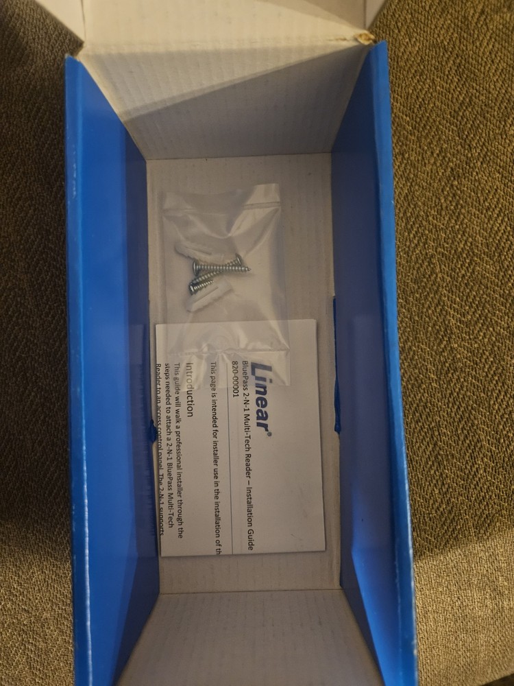 BLUEPASS By LINEAR 2N1-BTPRX 820-00001 2-N-1 Multi-Tech Access Control Reader LE