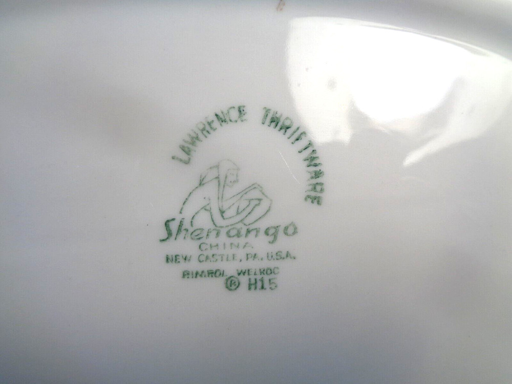 Shenango Hibiscus Pattern Oval Serving Platter, Lawrence Thirftware (Used/EUC)