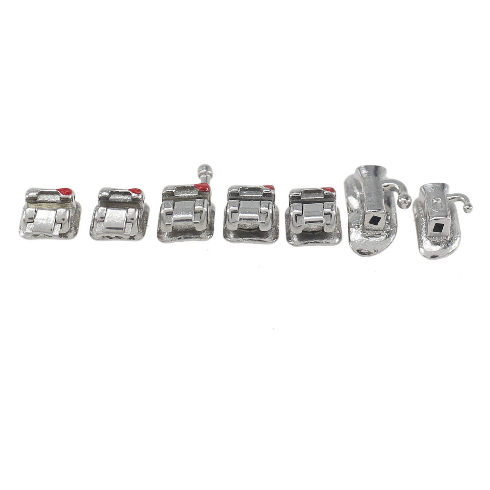 Dental Orthodontic Self Ligating Brackets Braces Buccal Tubes Metal MBT 022 345