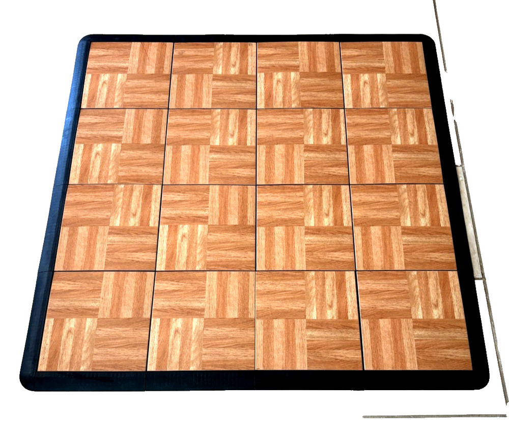Dance 4x4 OAK FLOOR Interlocking Lightweight Modular Dance Floor Kit (4' X4')