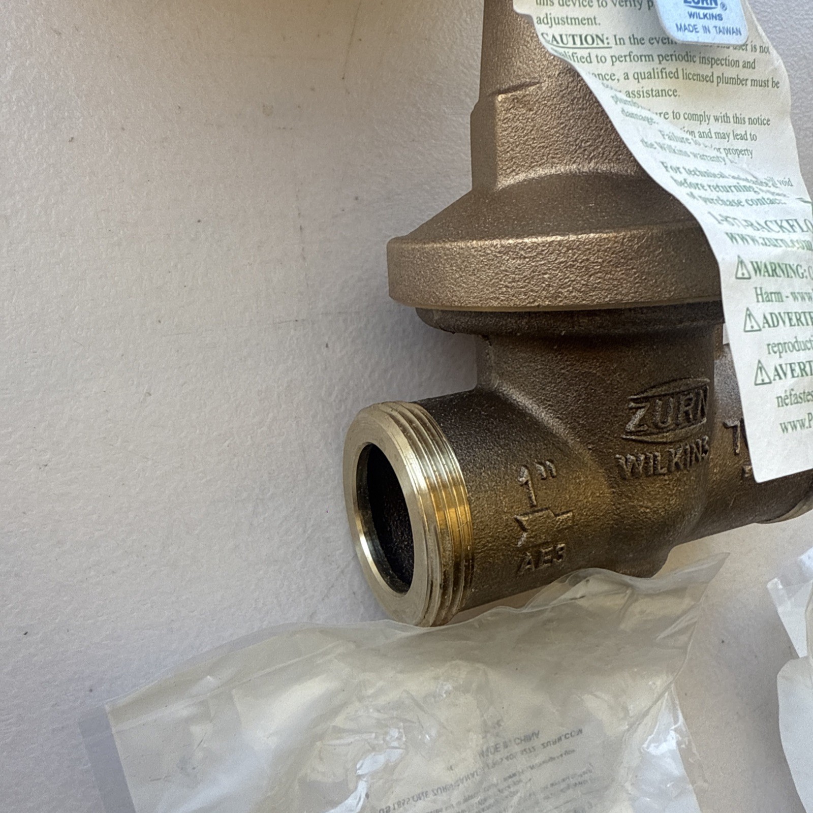 Zurn Wilkins 1" 70XL Pressure Reducing Valve Union Connection (1-70XLDU) - New!