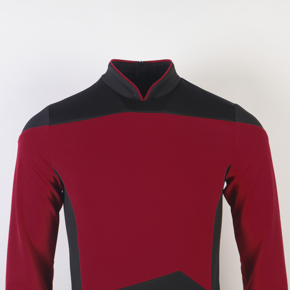 The Next Generation Picard Red Starfleet Uniforms TNG Data Gold Blue Top Shirts