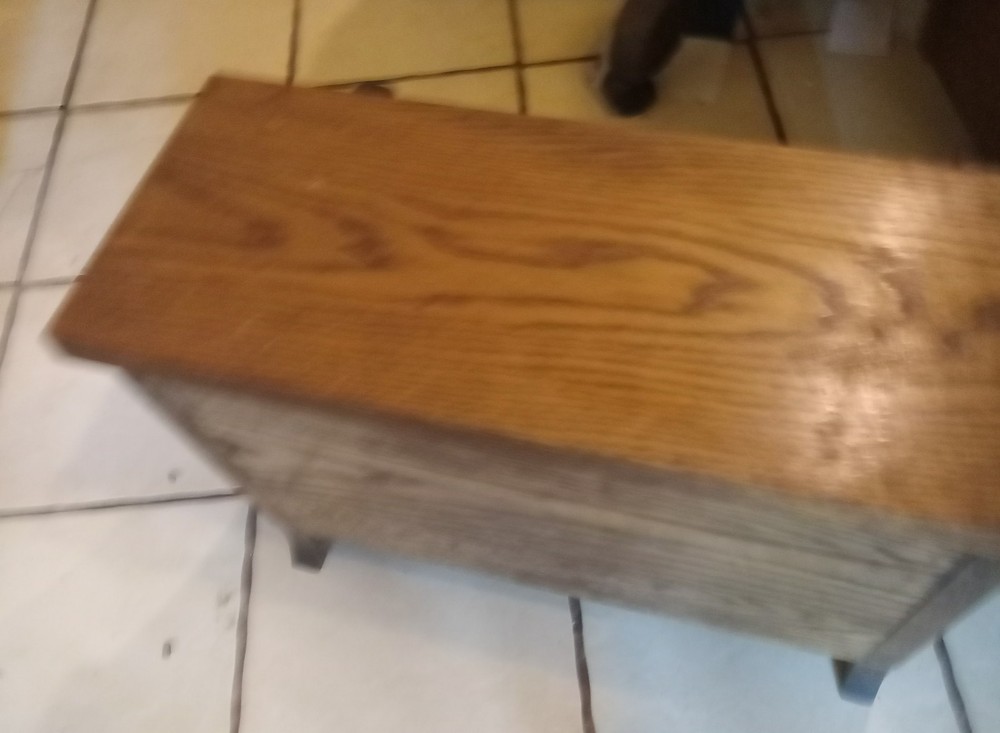 Solid Oak Magazine Rack Footstool / Side Table (MRT-30)