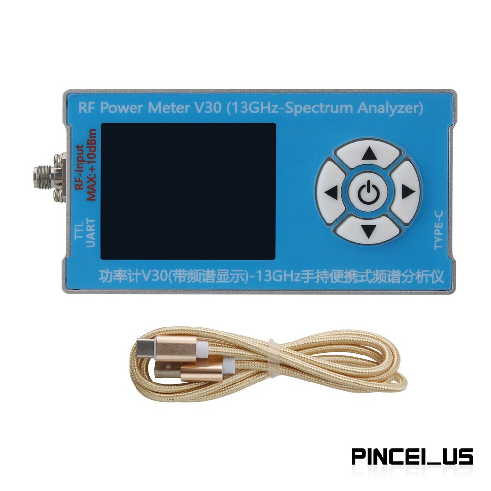 V30 RF Power Meter USB Type-C w/ Spectrum Display 5MHz-13GHz Spectrum Analyzer