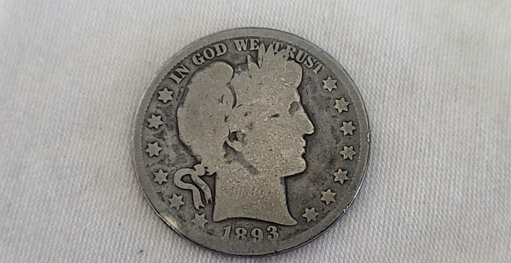 1893 Barber Half Dollar in Almost Good Condition