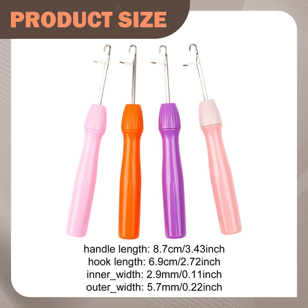 4Pcs Latch Hooks Lightweight Portable Convenient Knitting Projects Craft Suplies