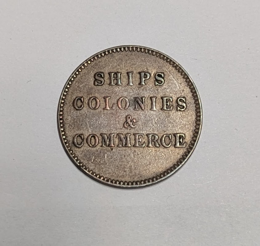 Canada Ships Colonies & Commerce 1/2 Penny Token