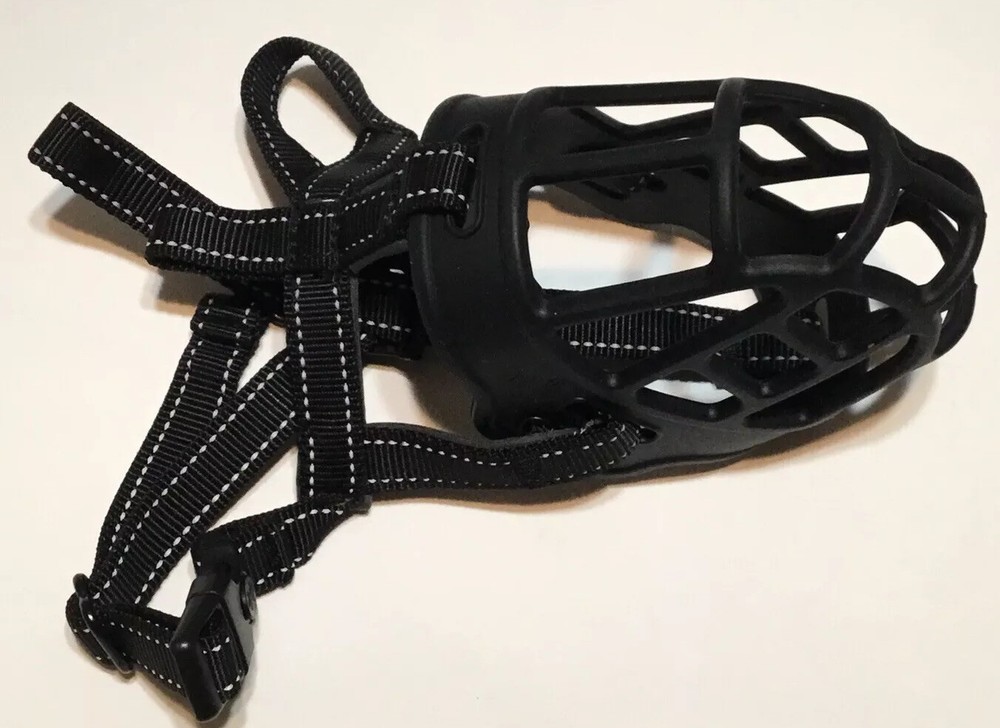 Barkless Dog Muzzle Soft Basket Silicone to Prevent Biting Chewing Barking