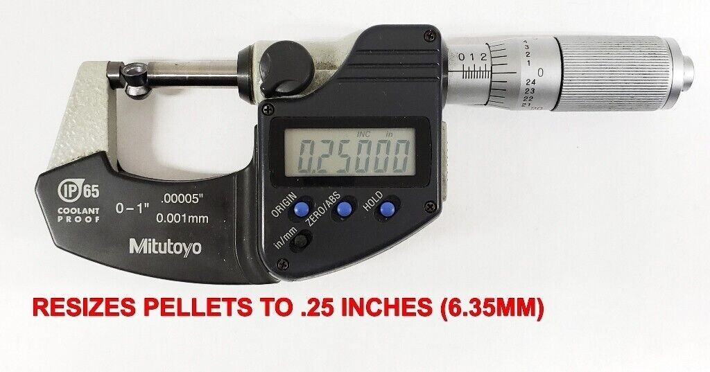 Pellet Resizer/Checker .25 Cal - Sizer - Stainless Steel - USA Made - Free Ship!