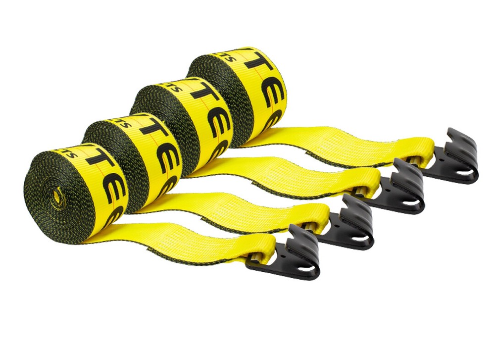 (4 Pack) 4 in. x 50 ft. Winch Strap with Flat Hook