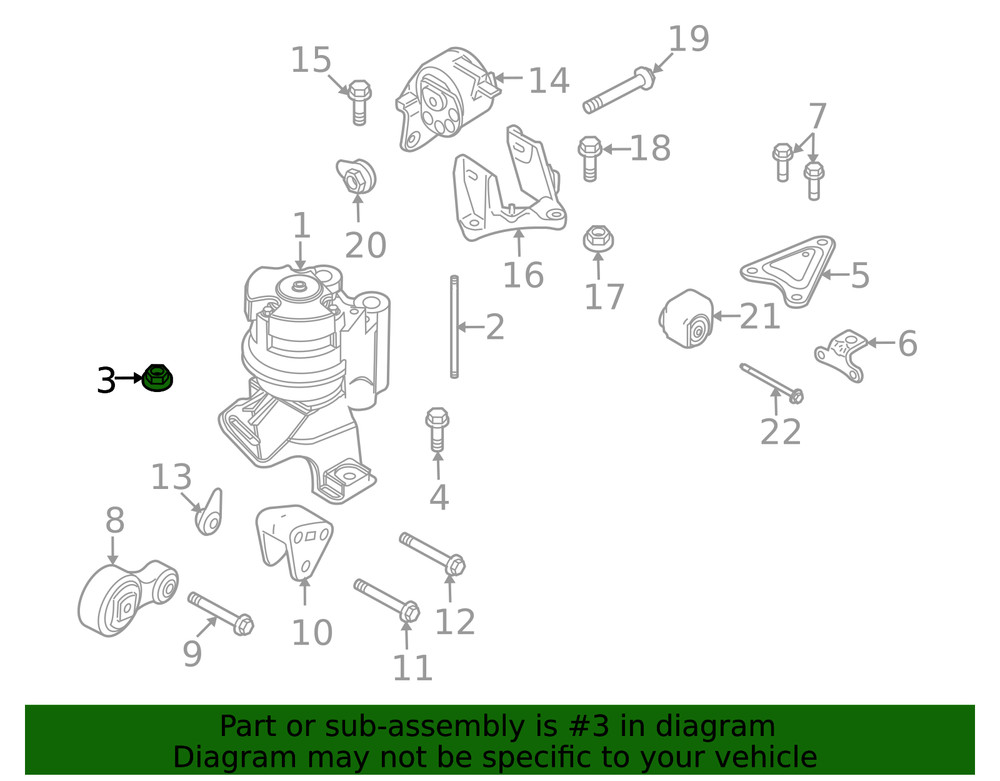 Genuine Ford Front Mount Nut W705891-S440
