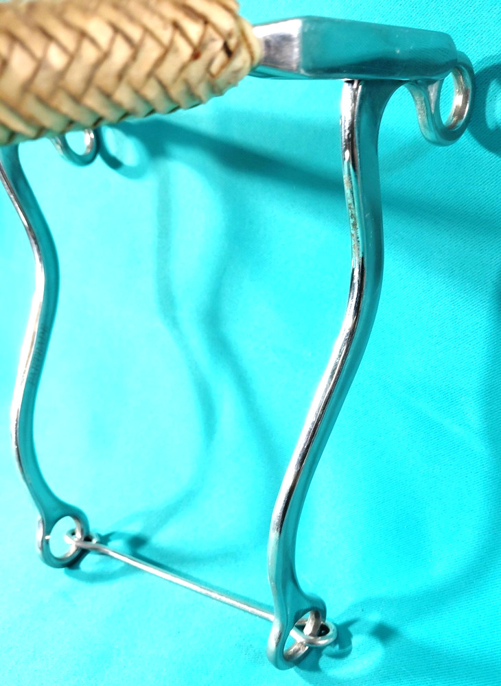 HORSE MECHANICAL HACKAMORE STAINLESS BRAIDED RAWHIDE PARTRADE