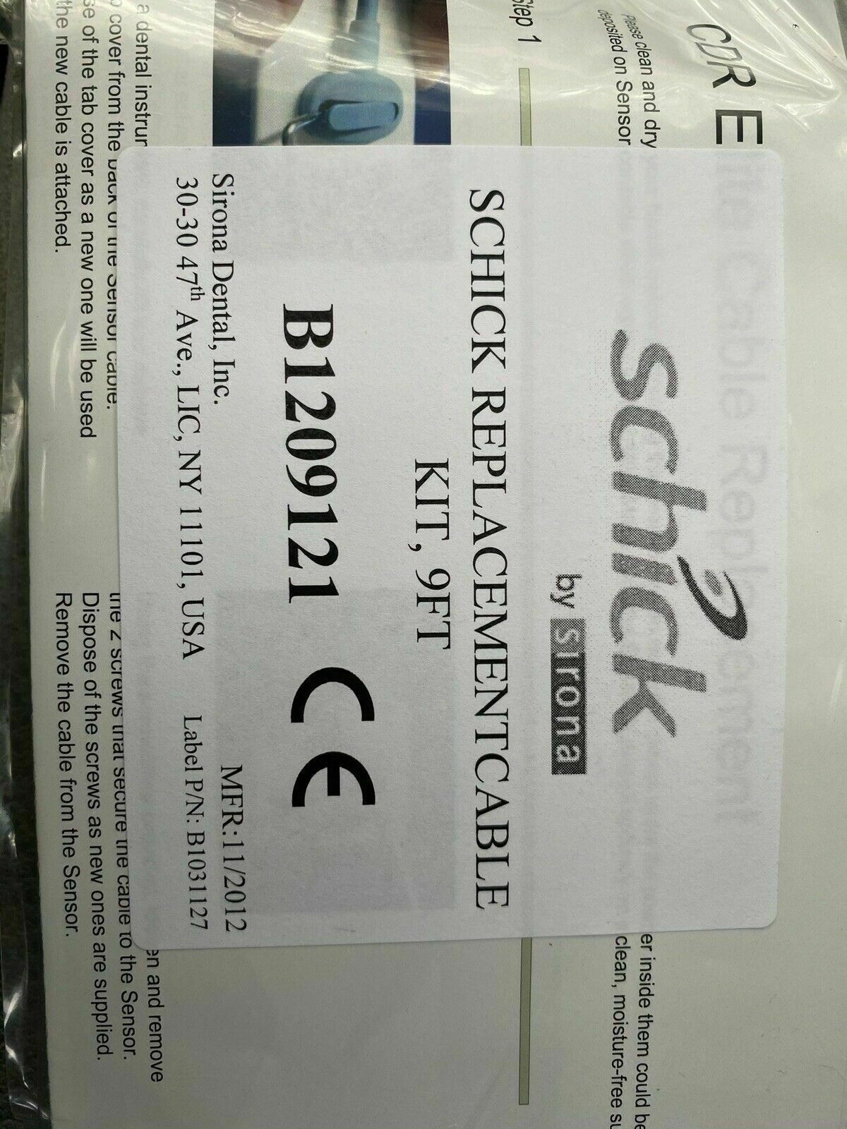 Schick by Sirona Replacement Cable Kit 9 Ft Fits Elite/33/select/ with Free ship