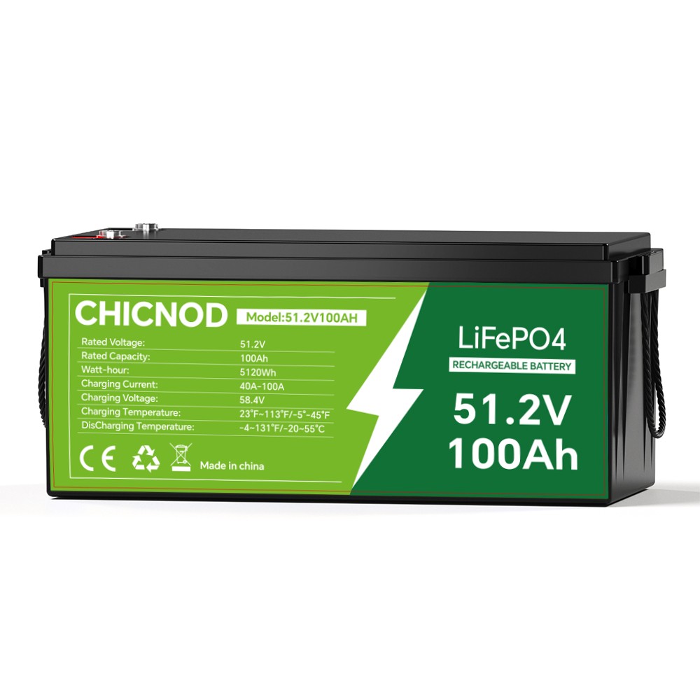 48V 100Ah LiFePO4 Lithium Battery 5120Wh Deep Cycle BMS For Golf Cart Solar RV