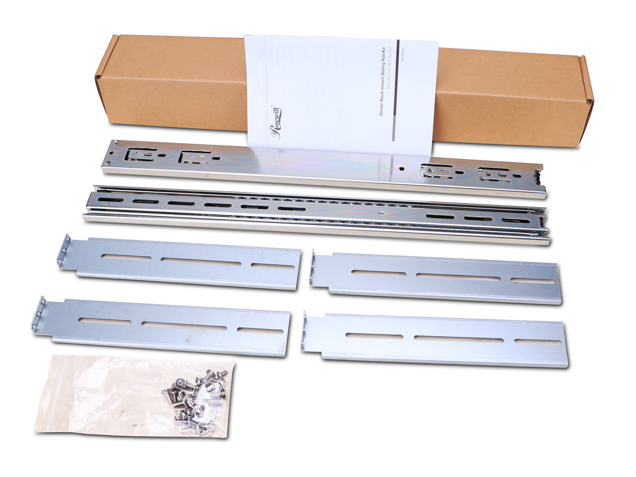 Rosewill Sliding Chassis Rail Kit - 20" Inches 3-Section For Server Chassis / Se