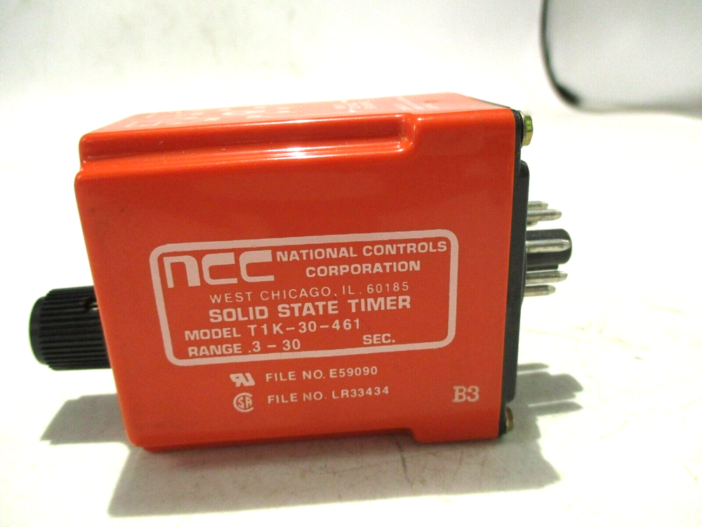 NEW NCC T1K-30-461 SOLID STATE TIMER .3-30SEC