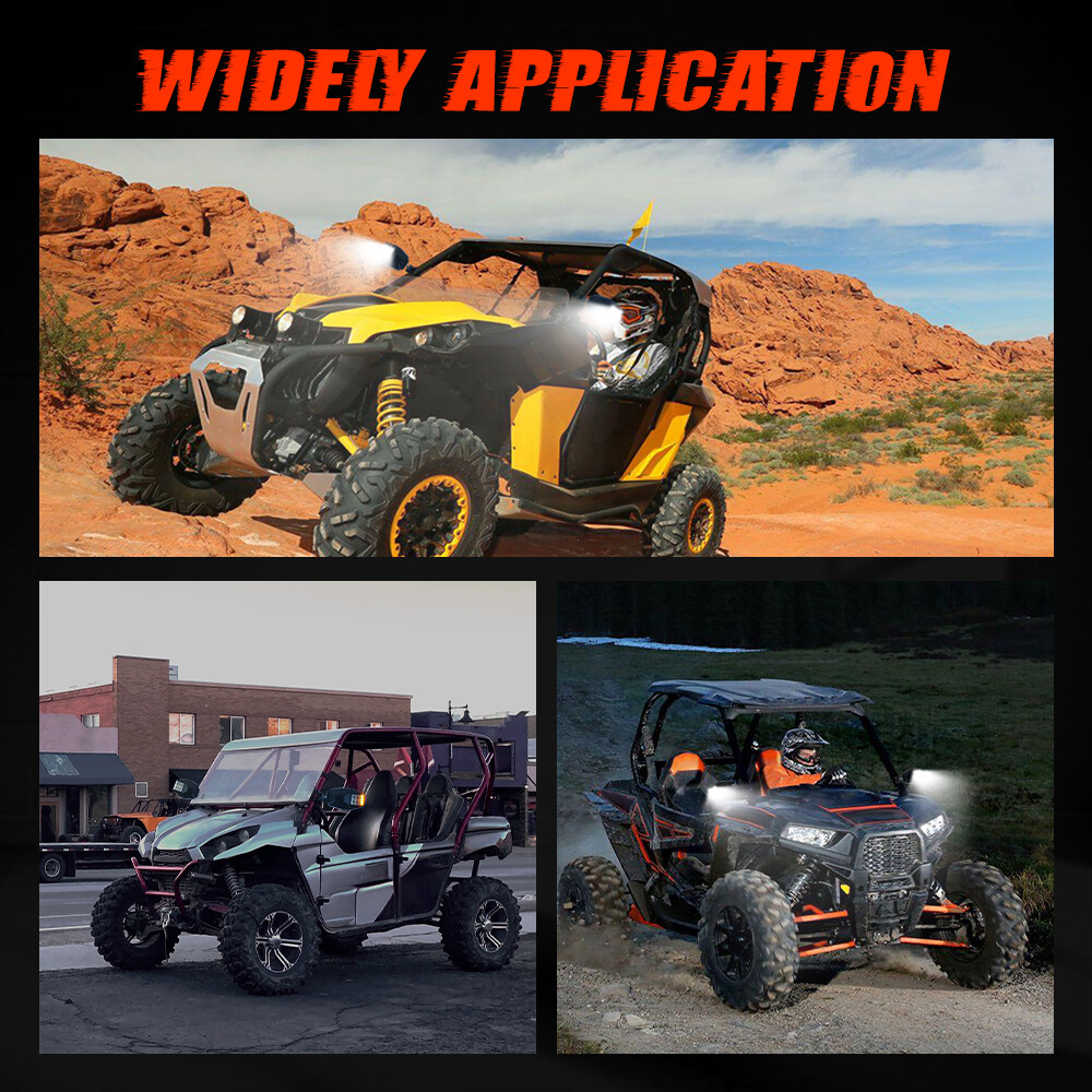 UTV Rear View Side Mirrors W/ LED Turn Lights For 2017-2023 Can Am Maverick X3 R