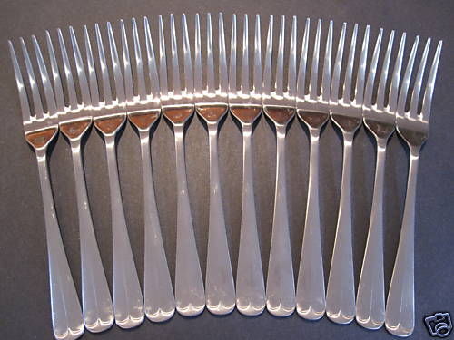 USA SELLER 12 Old English 3 Tine Dinner Forks 7 7/8" FREE Shipping USA Only