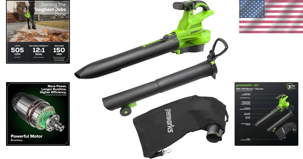 Versatile 40V Brushless Leaf Blower - 230 MPH, Turbo Boost & 3-