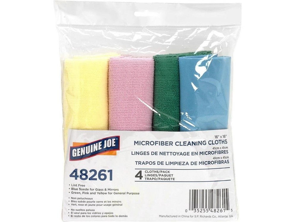 Microfiber Cleaning Cloths Assorted 4 Count 4 Pack