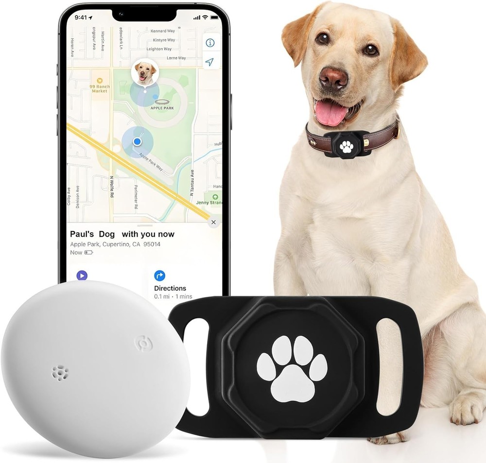 Smart Pet Tracker Device - Sleek Waterproof Design, No Subscription Fee, Android