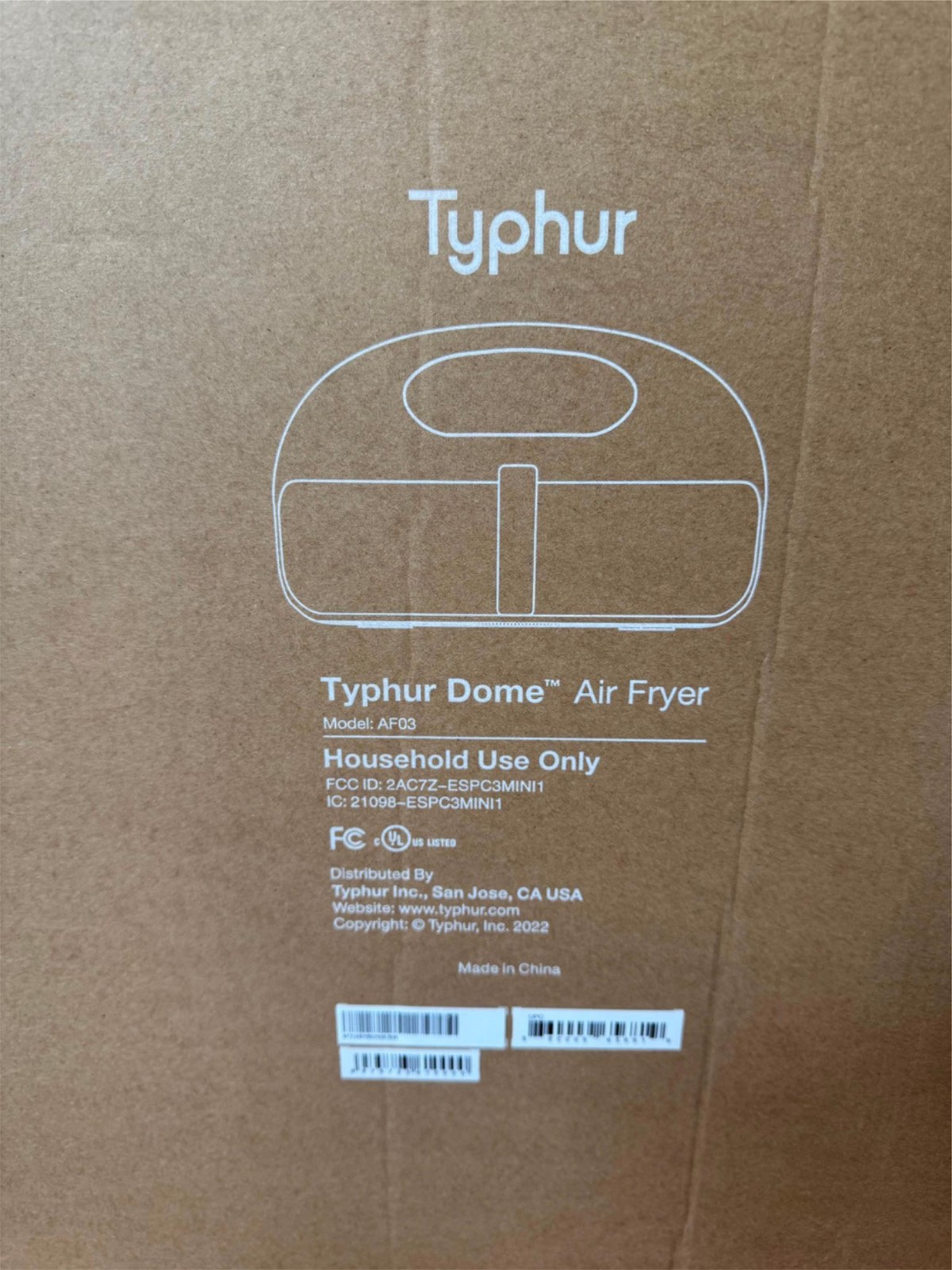 Typhur Dome Air Fryer and Dehydrator Model AF03 - BRAND NEW - Large Capacity