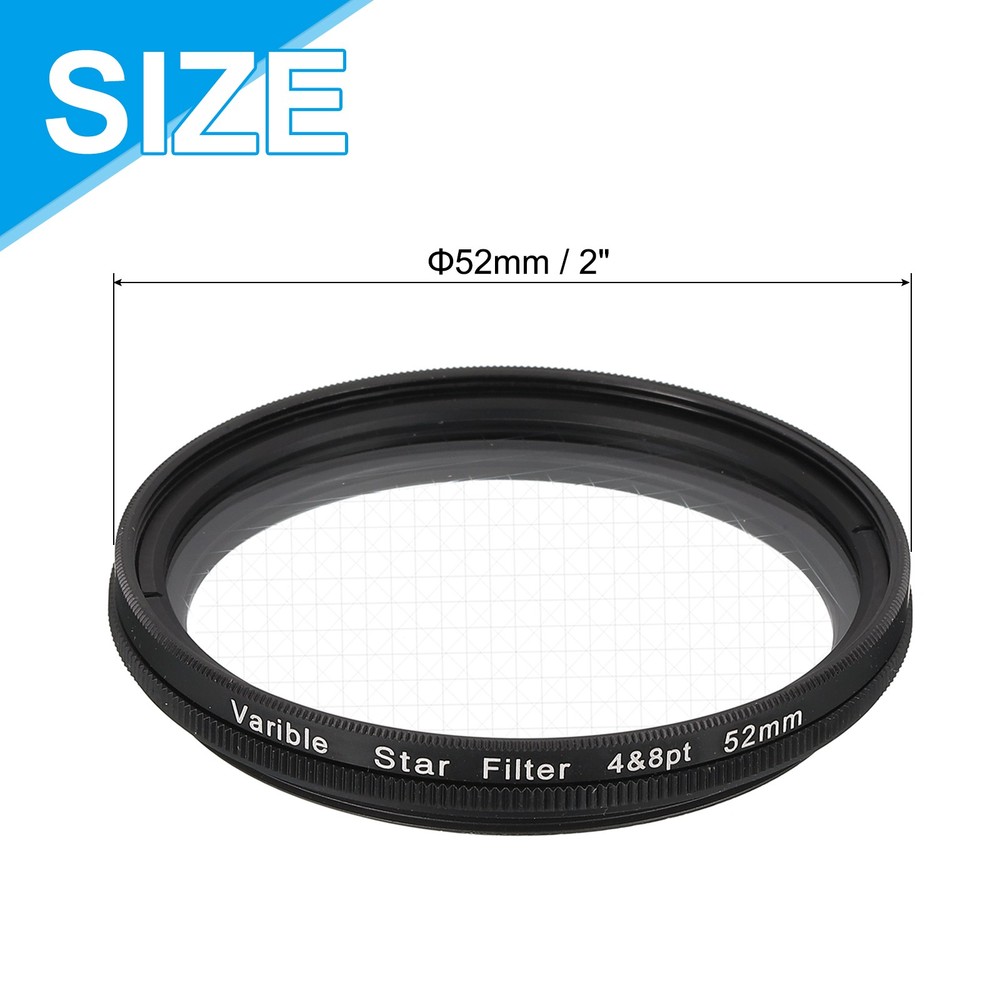 52mm Variable Star Filter 4-8 Points for Night Scenery Glassworks,1Pcs