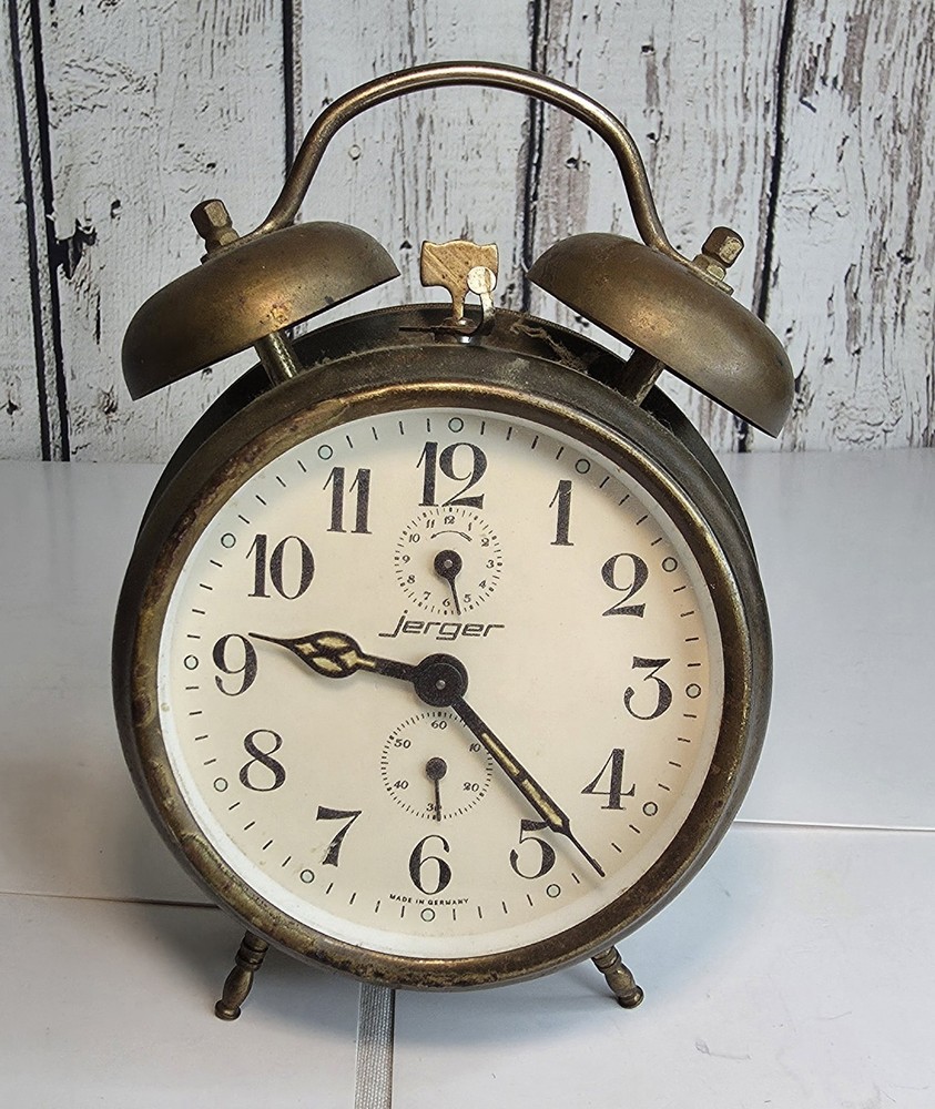 Vintage Jerger Alarm Clock Made in Germany 1960s/UNTESTED READ