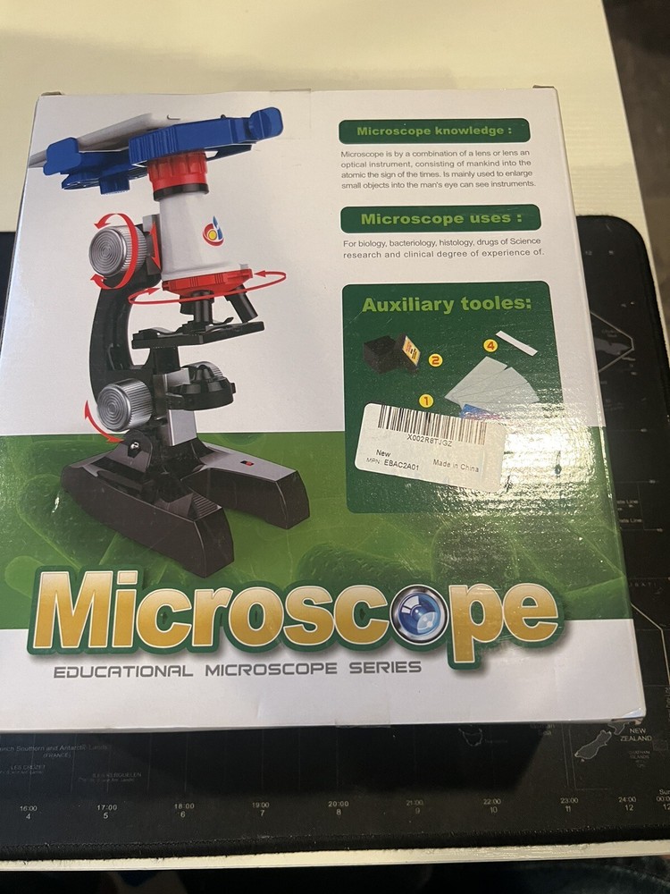 100X-400X-1200X Biology Microscope for Kid Teaching Experimental Microscope Set