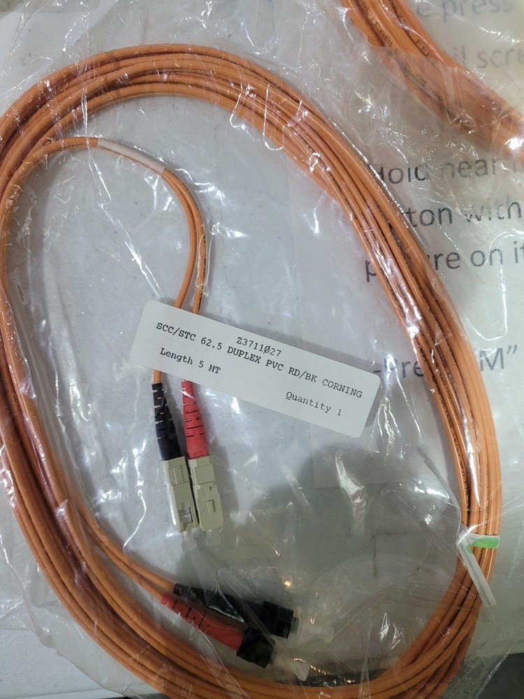 62.5 Multimode, Duplex Fiber Jumper ST-SC 6'